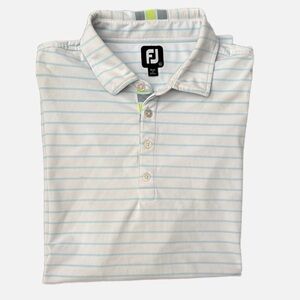 FootJoy Classic Stripe White Men’s Size XL Golf Polo Shirt